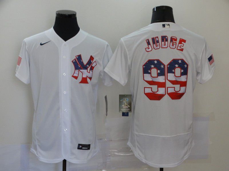 Men New York Yankees #99 Judge White Nike 2020 Elite MLB Jerseys